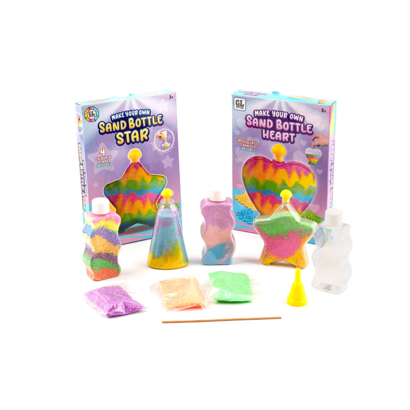 Muovihiekkataiteen luominen lelu